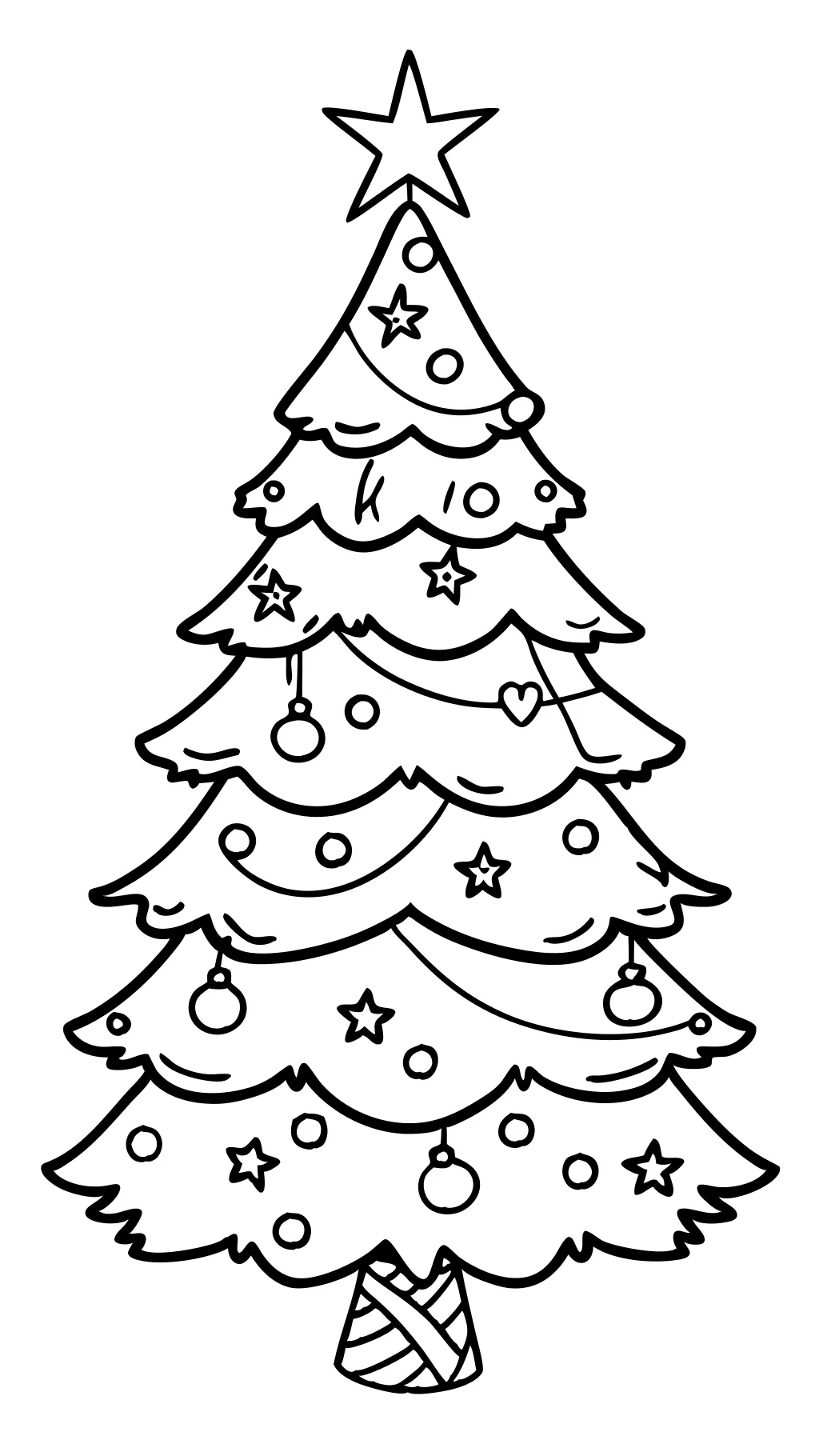 christmas tree coloring pages free